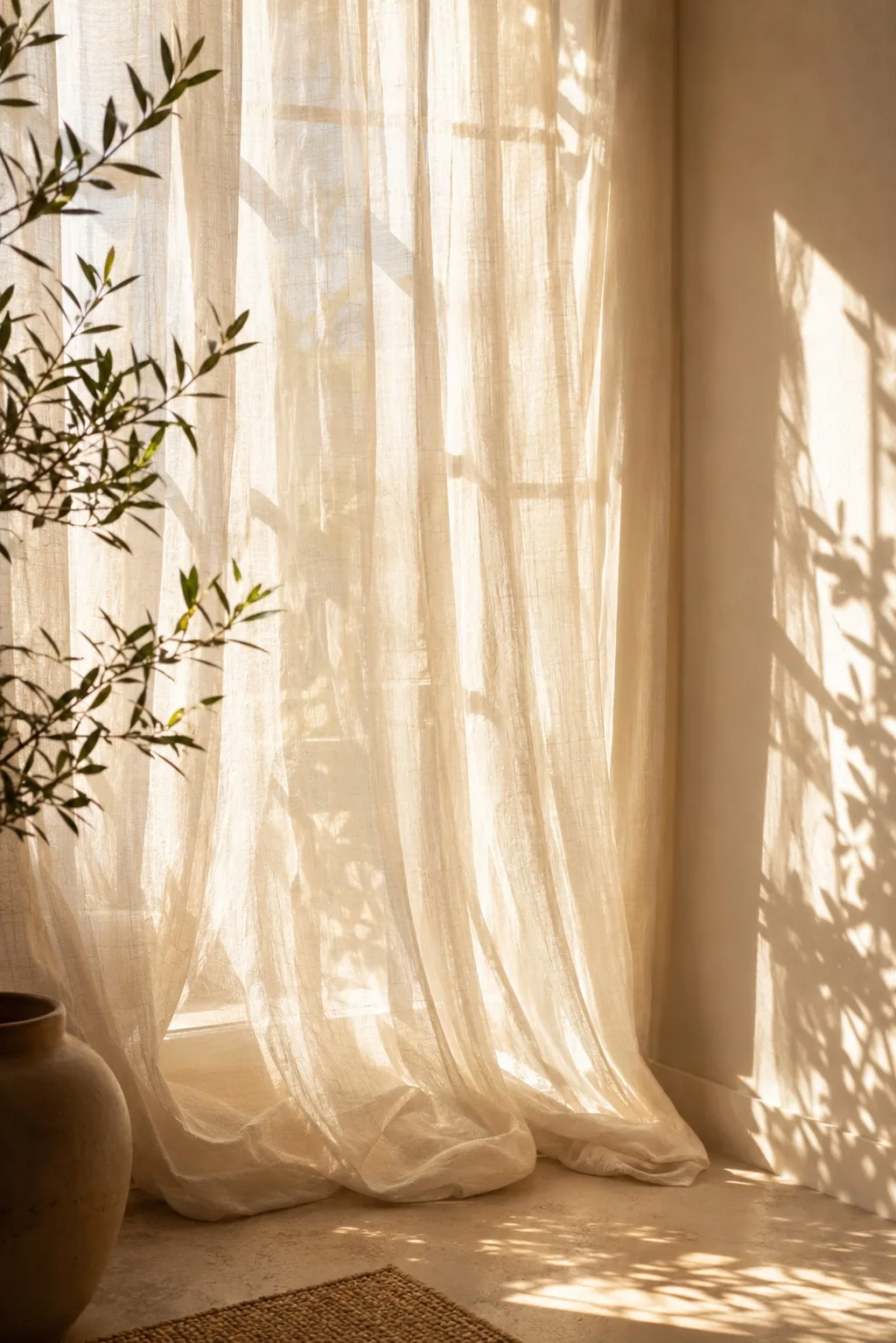 Lumière du jour diffusée dans un intérieur aux surfaces claires